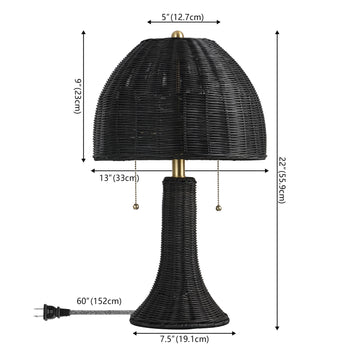 Joanie 22" Bohemian Rustic Iron LED Table Lamp